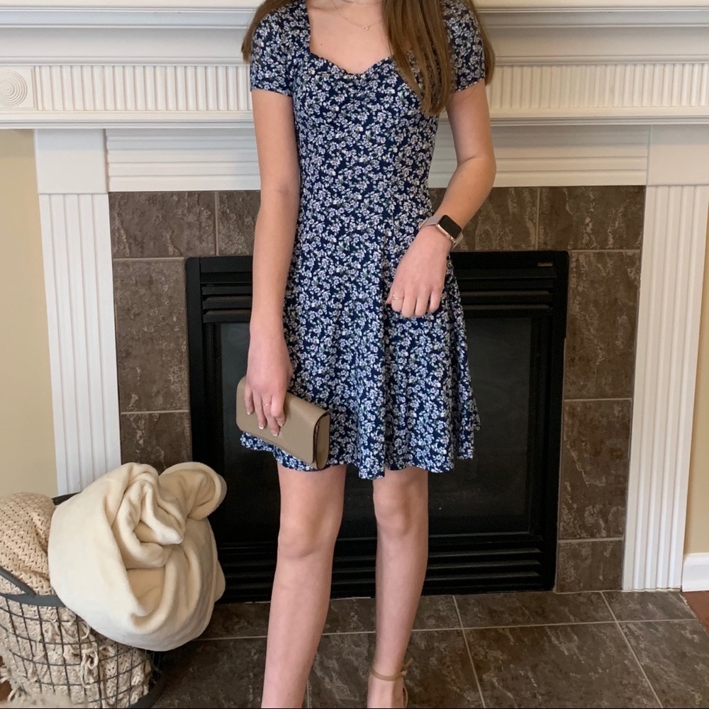 Juniors floral knit dress